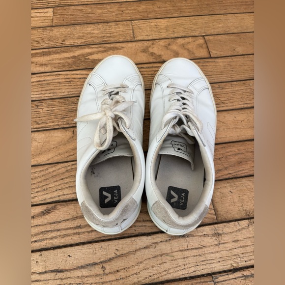 VEJA Esplar Sneakers Women's Size 9 White Leather Lace Up Low Top Designer - Picture 4 of 6